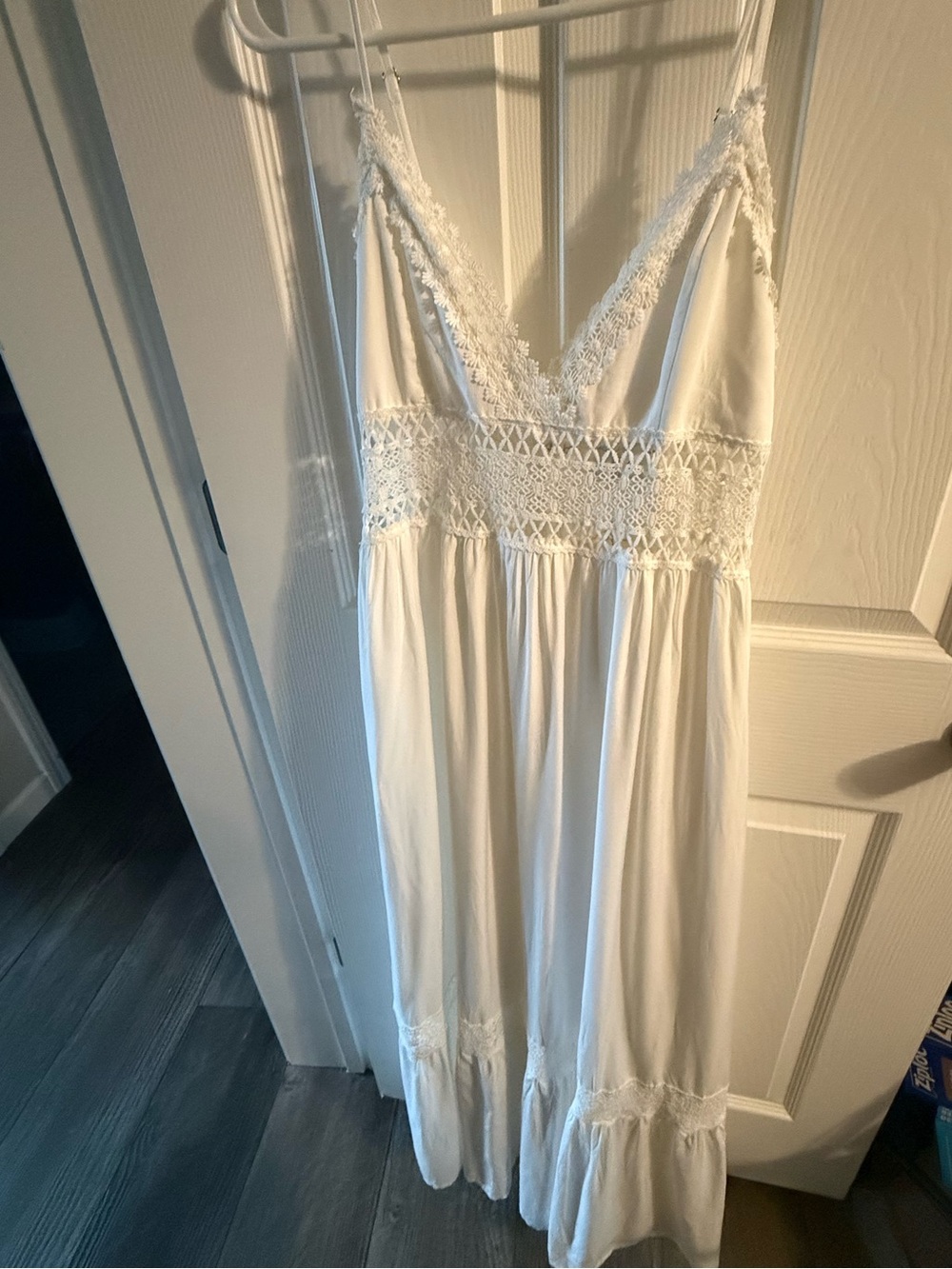 Petal & Pup White Lace Crochet Maxi Dress NWT Size L